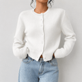 Women's Chunky Knit Cardigan with Button Front