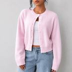 Women's Chunky Knit Cardigan with Button Front