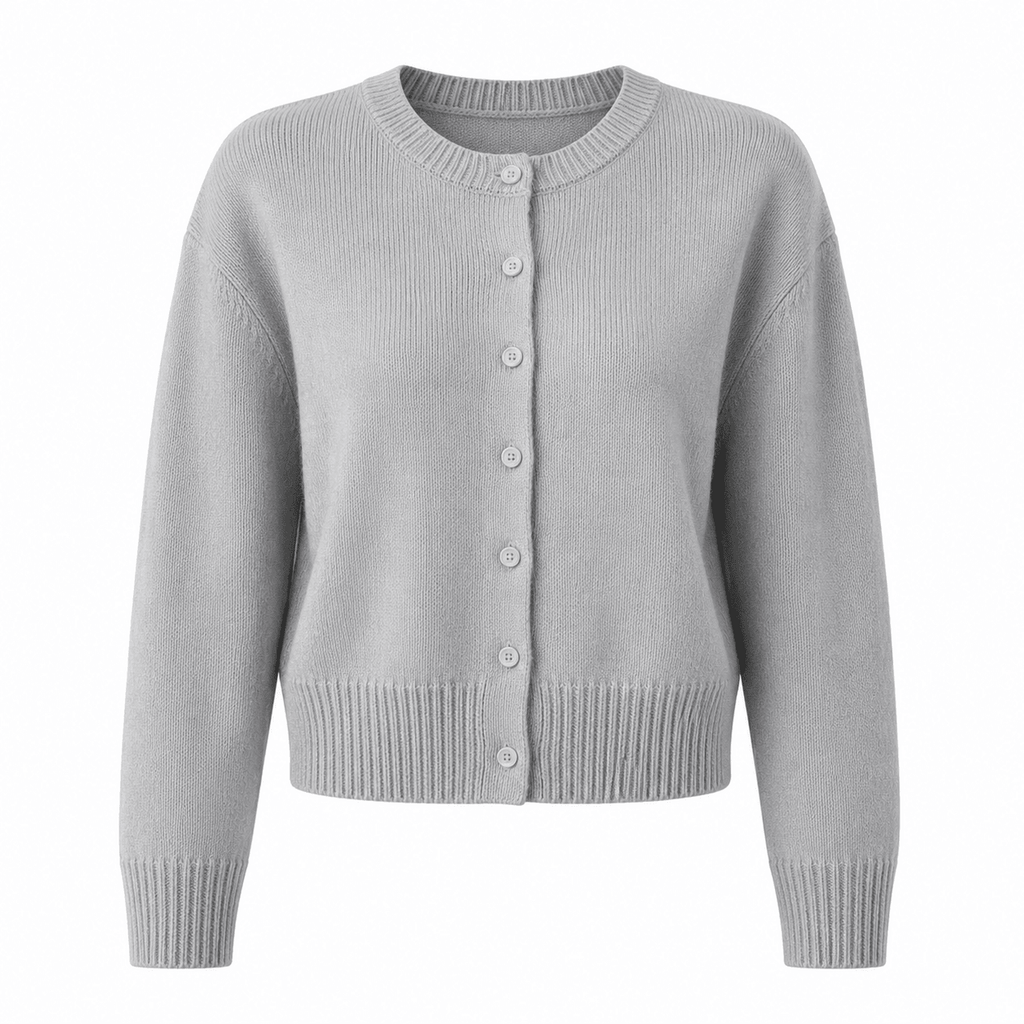 Women's Chunky Knit Cardigan with Button Front