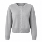 Women's Chunky Knit Cardigan with Button Front