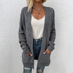 Women's Chunky Knit Cardigan with Large Pockets