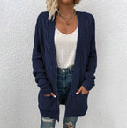 Women's Chunky Knit Cardigan with Large Pockets
