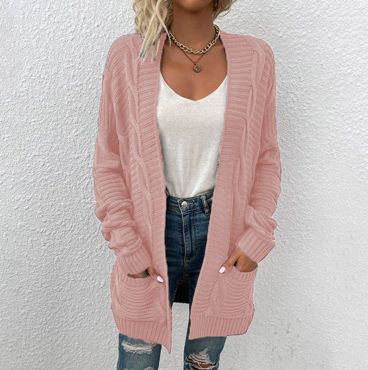 Women's Chunky Knit Cardigan with Large Pockets