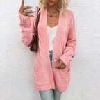 Women's Chunky Knit Cardigan with Large Pockets