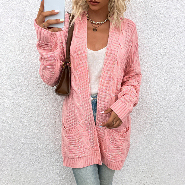 Women's Chunky Knit Cardigan with Large Pockets