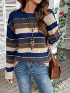 Women's Chunky Knit Jumper with Crew Neck
