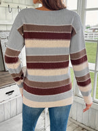 Women's Chunky Knit Jumper with Crew Neck