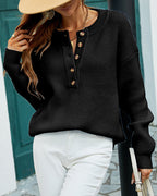 Women's Chunky Knit Jumper with Crew Neck for Autumn Days