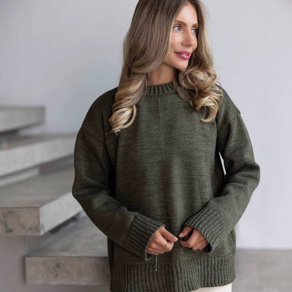 Women's Chunky Knit Jumper with Long Sleeves and Warm Fit