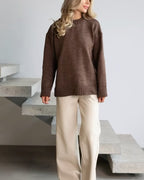 Women's Chunky Knit Jumper with Long Sleeves and Warm Fit