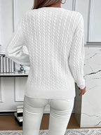 Women's Knitted Crew Neck Jumper in Soft Breathable Fabric