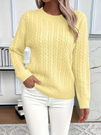 Women's Knitted Crew Neck Jumper in Soft Breathable Fabric