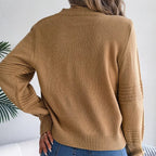 Women's Knitted Crew Neck Jumper in Warm Cotton