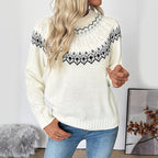 Women's Knitted Crew Neck Jumper with Soft Touch Fabric