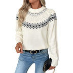 Women's Knitted Crew Neck Jumper with Soft Touch Fabric