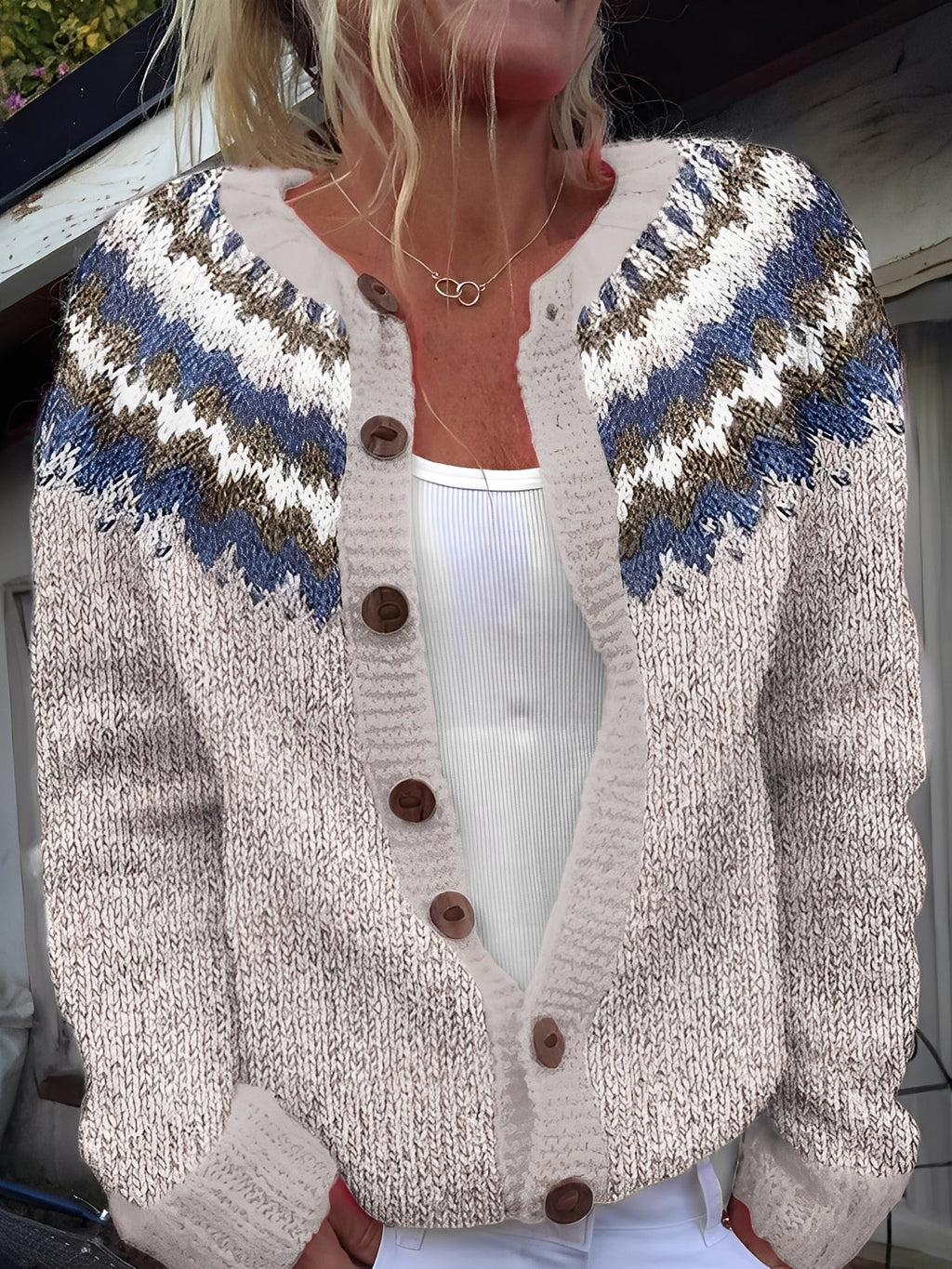 Women's Lightweight Knit Cardigan with Button Front