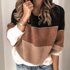 Women's Long-Sleeved Striped Jumper with Casual Fit