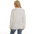 Women's Long Sleeve Textured Knit Jumper with Structured Pattern