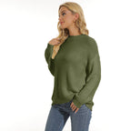 Women's Long Sleeve Textured Knit Jumper with Structured Pattern