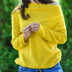 Women's Longline Cable Knit Jumper with Kangaroo Pocket