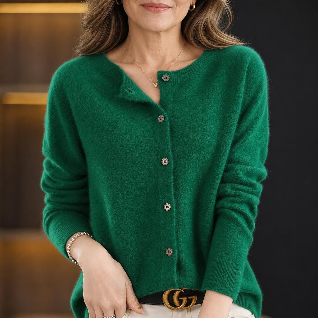 Women's Longline Cardigan with Button Closure in Soft Knit