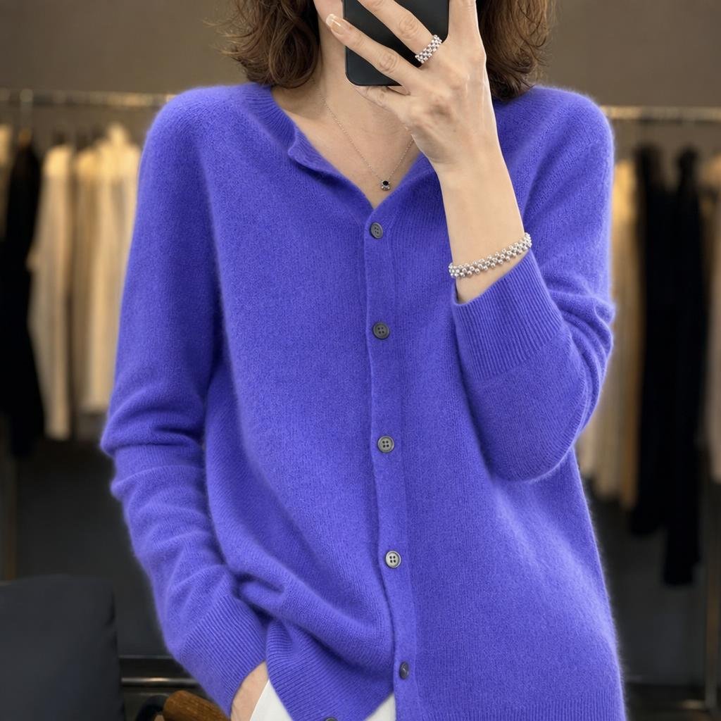 Women's Longline Cardigan with Button Closure in Soft Knit