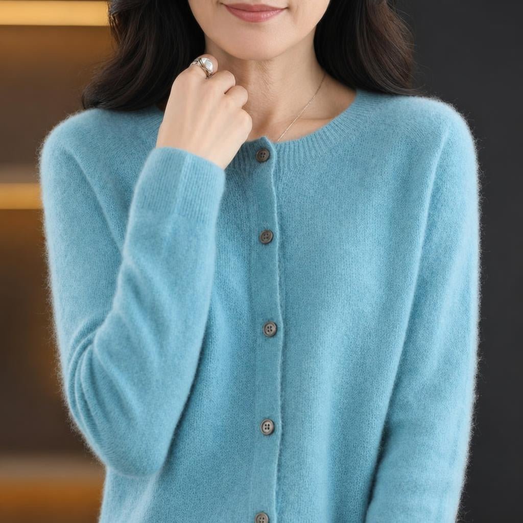 Women's Longline Cardigan with Button Closure in Soft Knit