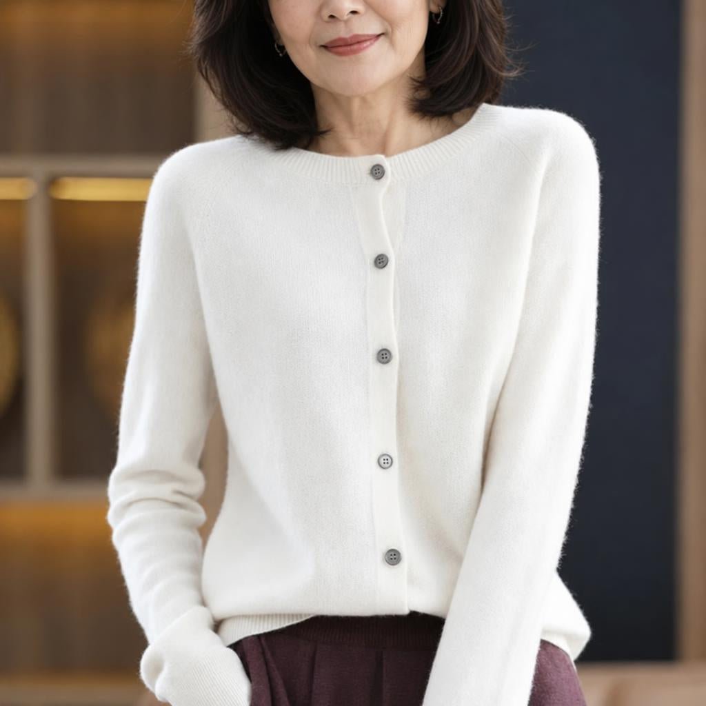 Women's Longline Cardigan with Button Closure in Soft Knit