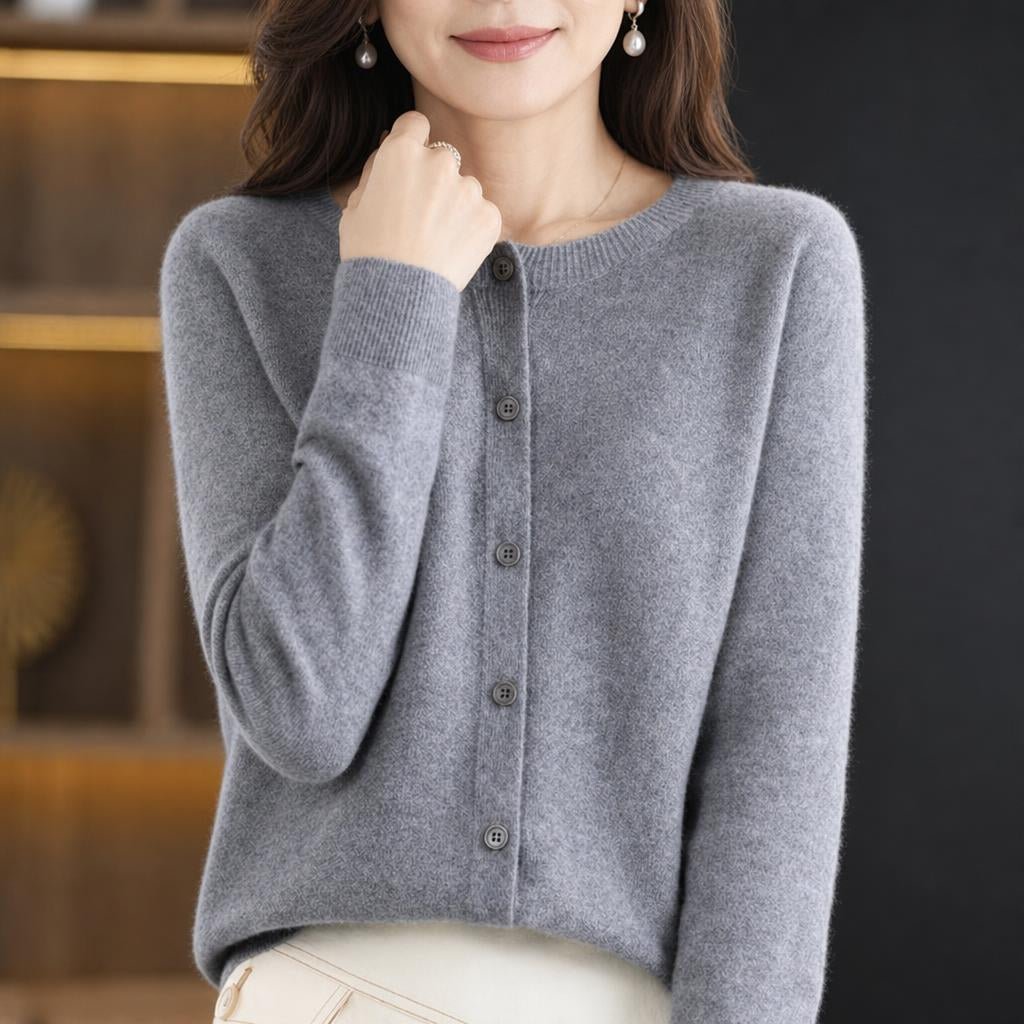 Women's Longline Cardigan with Button Closure in Soft Knit