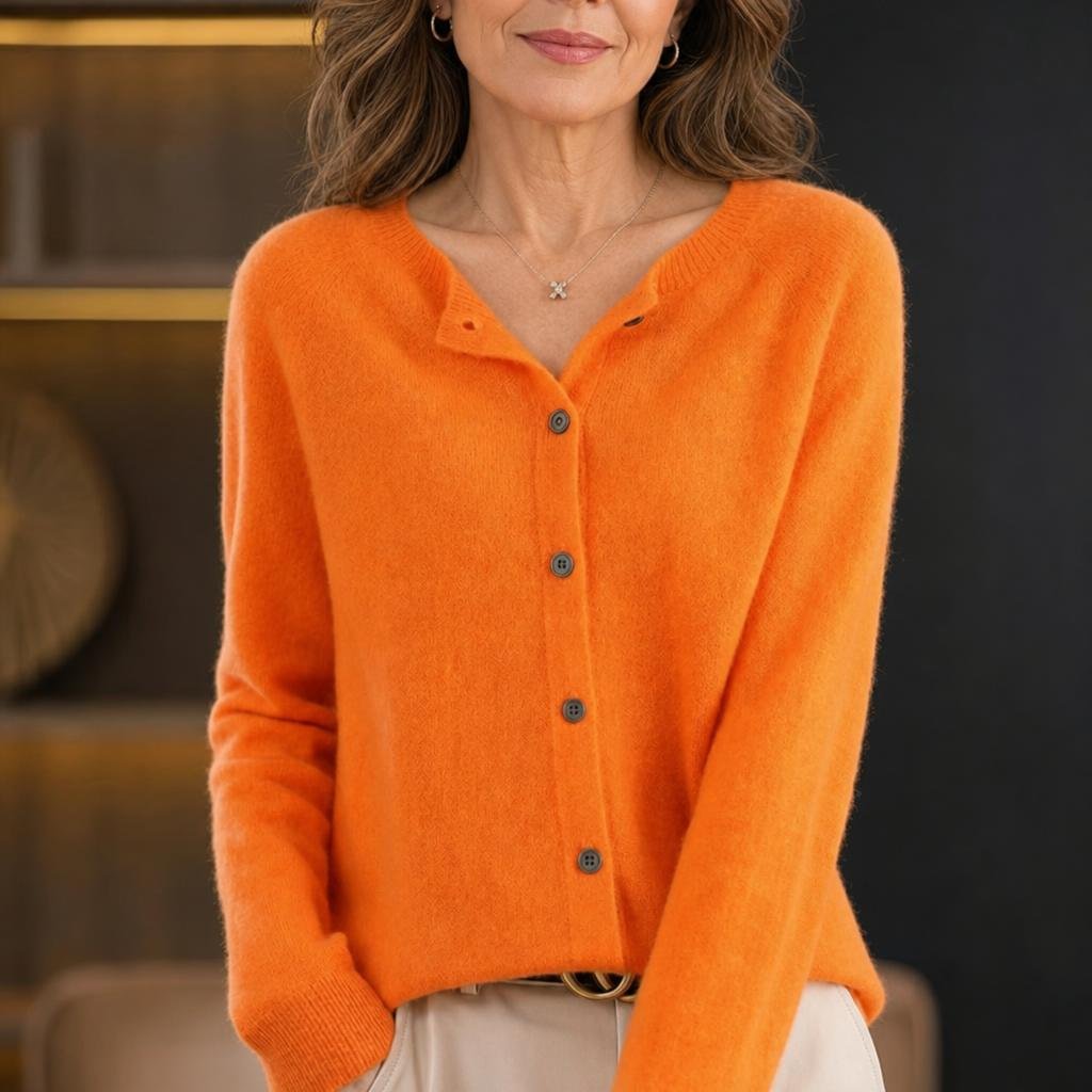 Women's Longline Cardigan with Button Closure in Soft Knit