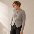 Women's Longline Cardigan with Button Front in Chunky Knit