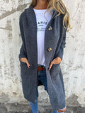 Women's Longline Open Cardigan with Deep Pockets