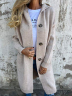 Women's Longline Open Cardigan with Deep Pockets