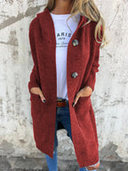 Women's Longline Open Cardigan with Deep Pockets