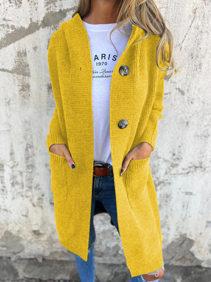 Women's Longline Open Cardigan with Deep Pockets