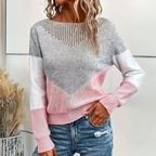 Women's Loose Fit Knitted Cotton Jumper with Classic Cut