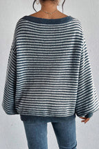 Women's Off-the-Shoulder Knitted Jumper with Clean Workmanship