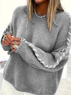 Women's Oversized Crew Neck Jumper in Soft Knit