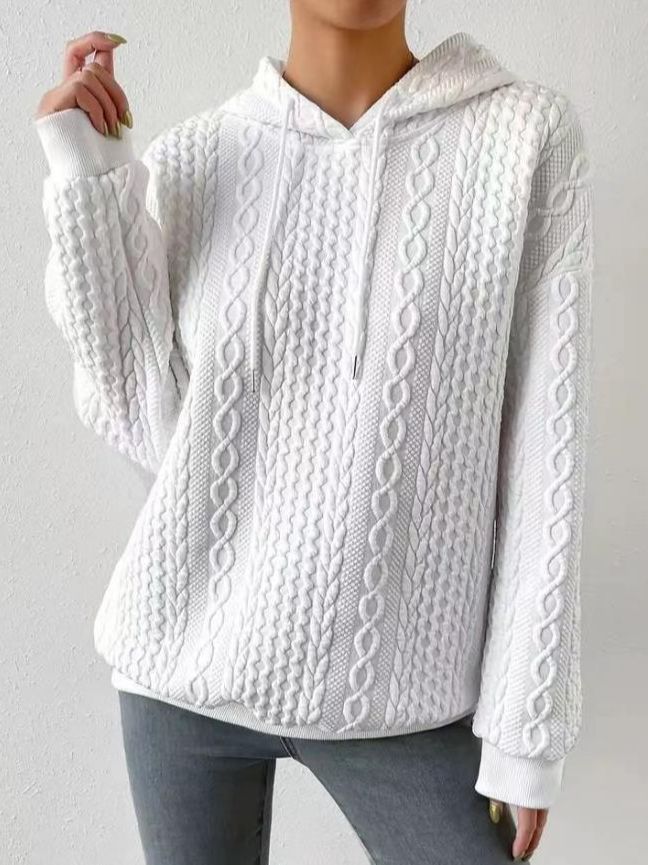 Women's Oversized Hooded Jumper with Long Sleeves
