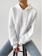 Women's Oversized Hooded Jumper with Long Sleeves