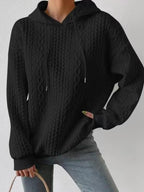 Women's Oversized Hooded Jumper with Long Sleeves