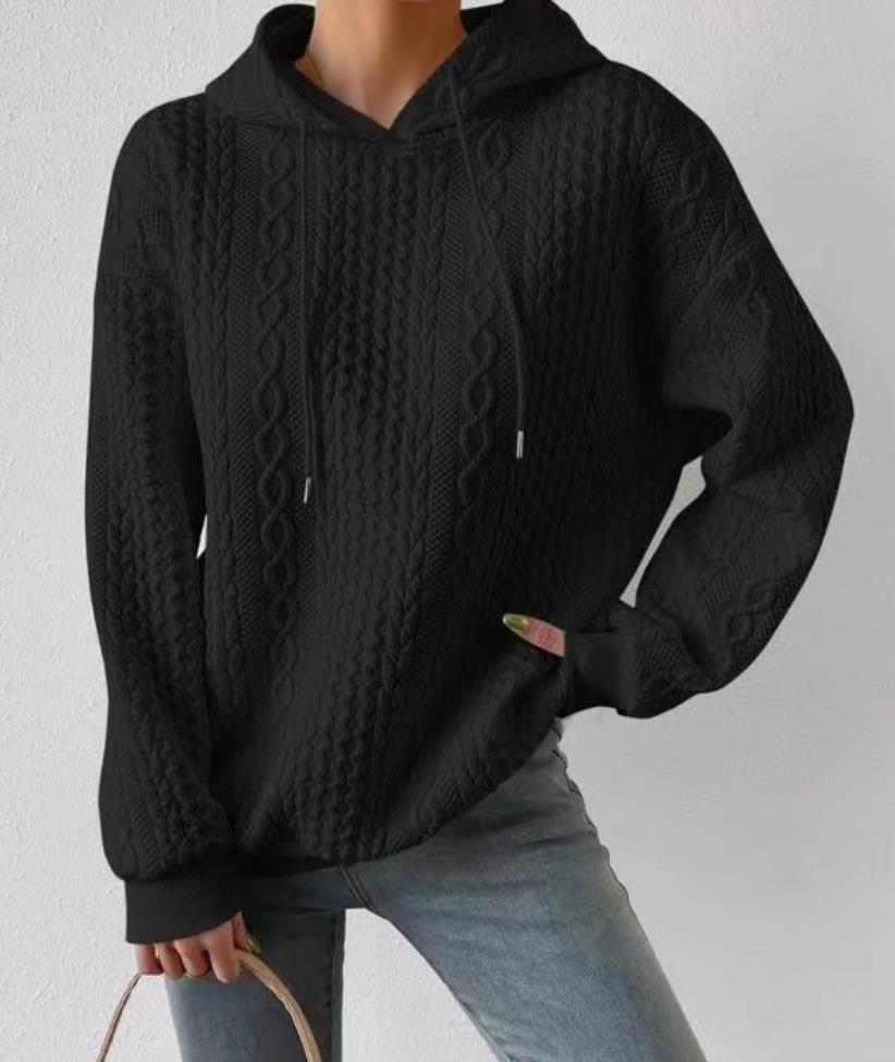 Women's Oversized Hooded Jumper with Long Sleeves