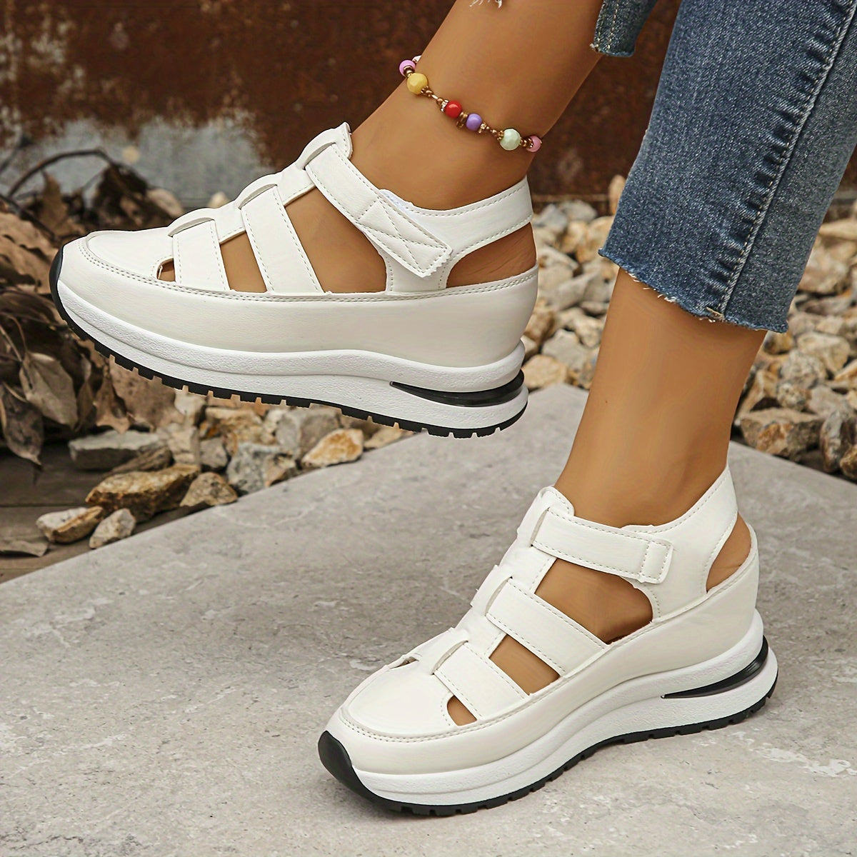 Women's Platform Sandals with Adjustable Straps | Cushioned Comfort for All-Day Wear 0