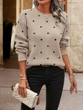 Women's Polka Dot Knitted Jumper with Soft Touch