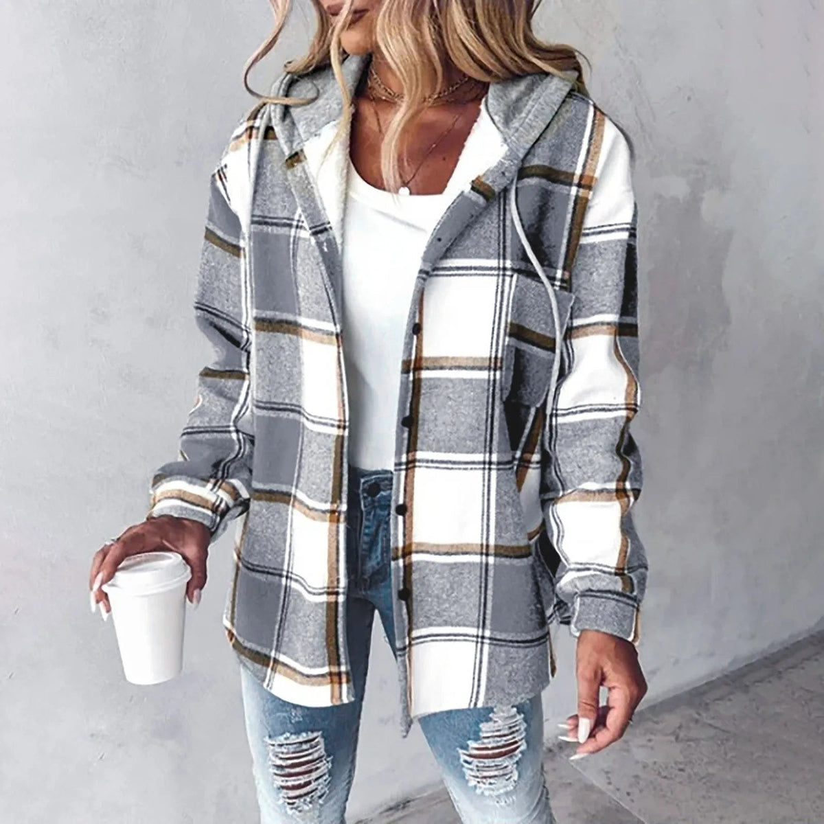 Women's Quilted Jacket with Classic Front Closure and Lightweight Fabric