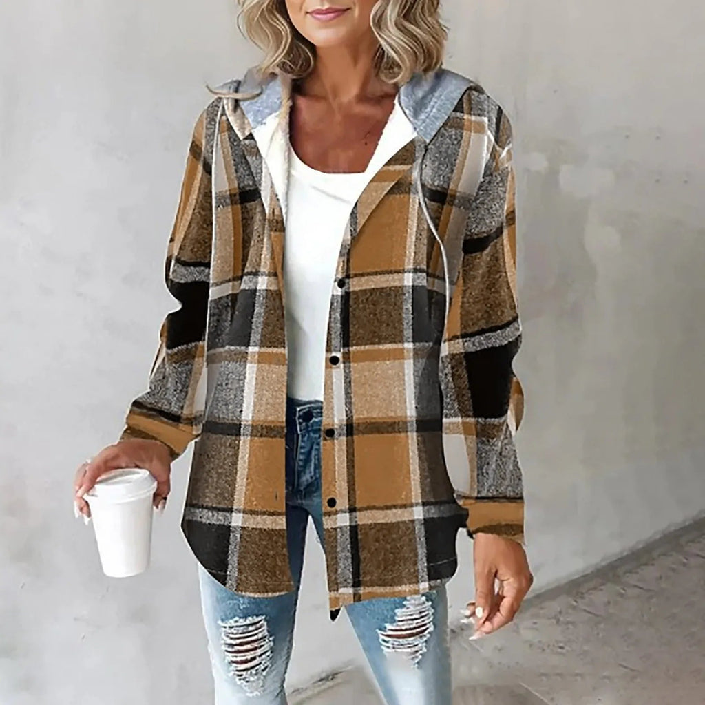 Women's Quilted Jacket with Classic Front Closure and Lightweight Fabric