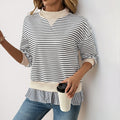 Women's Ruffle Hem Sweatshirt with Stand-Up Collar