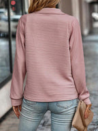 Women's Stand-Up Collar Half Zip Jumper with Soft Fabric