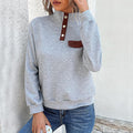 Women's Turtleneck Jumper with Button Details