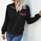 Women's Turtleneck Jumper with Button Details